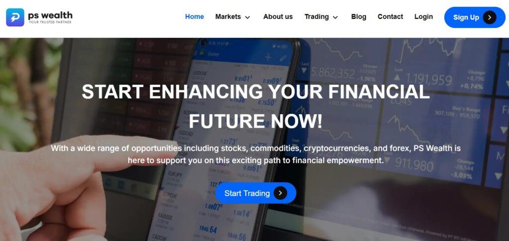 PS Wealth homepage