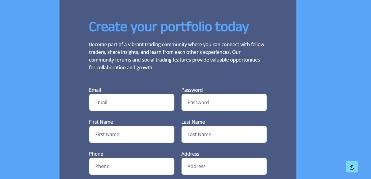 Trust-Fund Signup Page